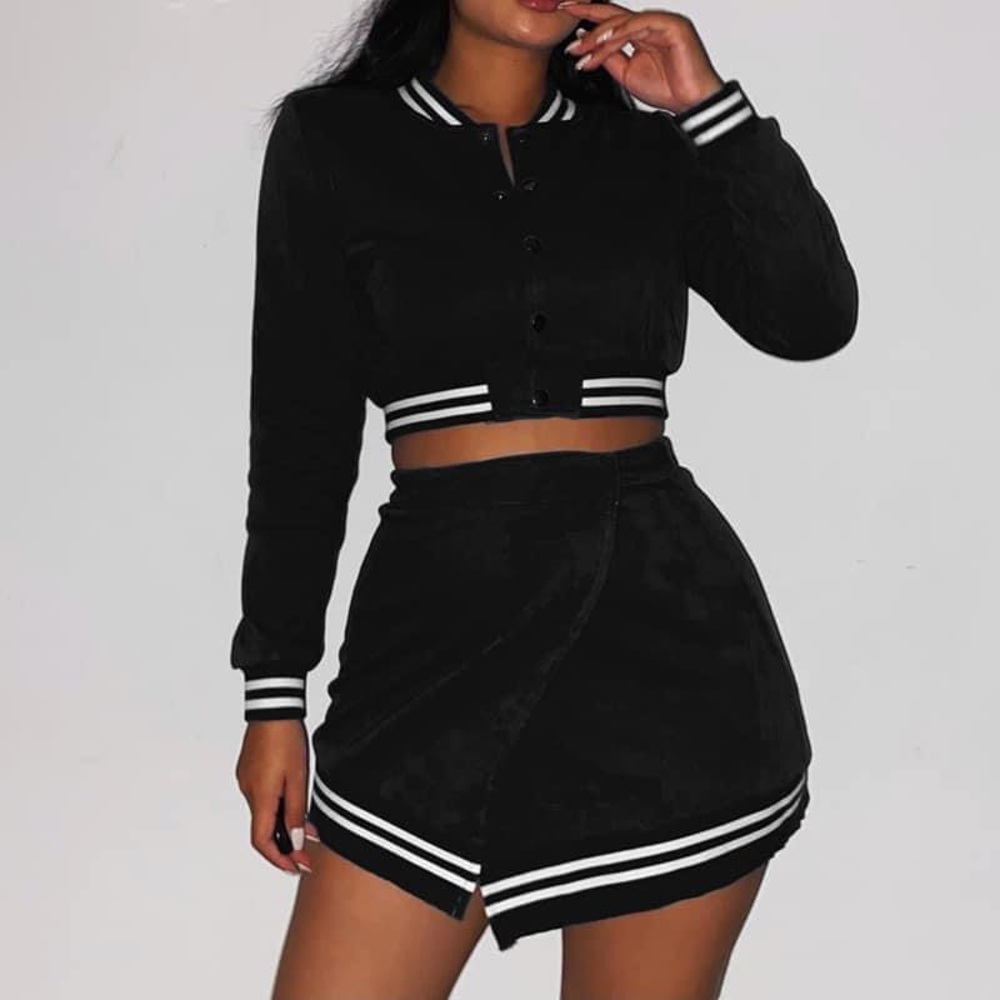 Warm Up Wrap Skirt & Crop Jacket